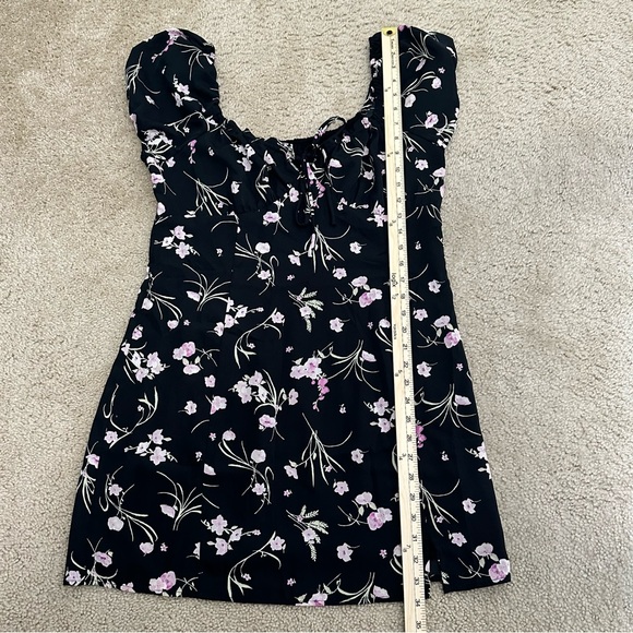 Nordstrom BP Brass Plum Black Floral Dress in Juniors XL NWT - Picture 7 of 14